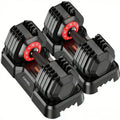 Adjustable Dumbbell Set, 25-85 Lb All-In-1 Weights with Textured Non-Slip Grip, Quick 1-Hand Adjustment and Dual-Lock System for Home Gym Weightlifting, Space Saver with PP Tray, Pp Stand