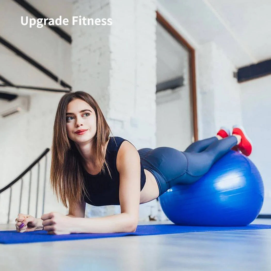 Professional Cardio Drumming Equipment Set: Fitness Balance Ball with Pump and 3.2 oz Sticks for Aerobic Workouts, Stability Training, Pilates, Yoga, and Prenatal Gymnastics