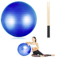 Professional Cardio Drumming Equipment Set: Fitness Balance Ball with Pump and 3.2 oz Sticks for Aerobic Workouts, Stability Training, Pilates, Yoga, and Prenatal Gymnastics